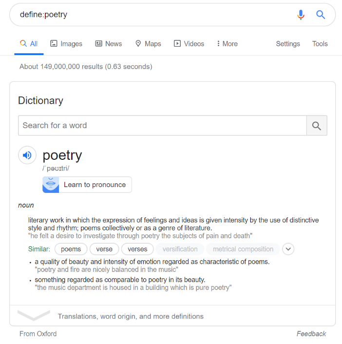 define:poetry